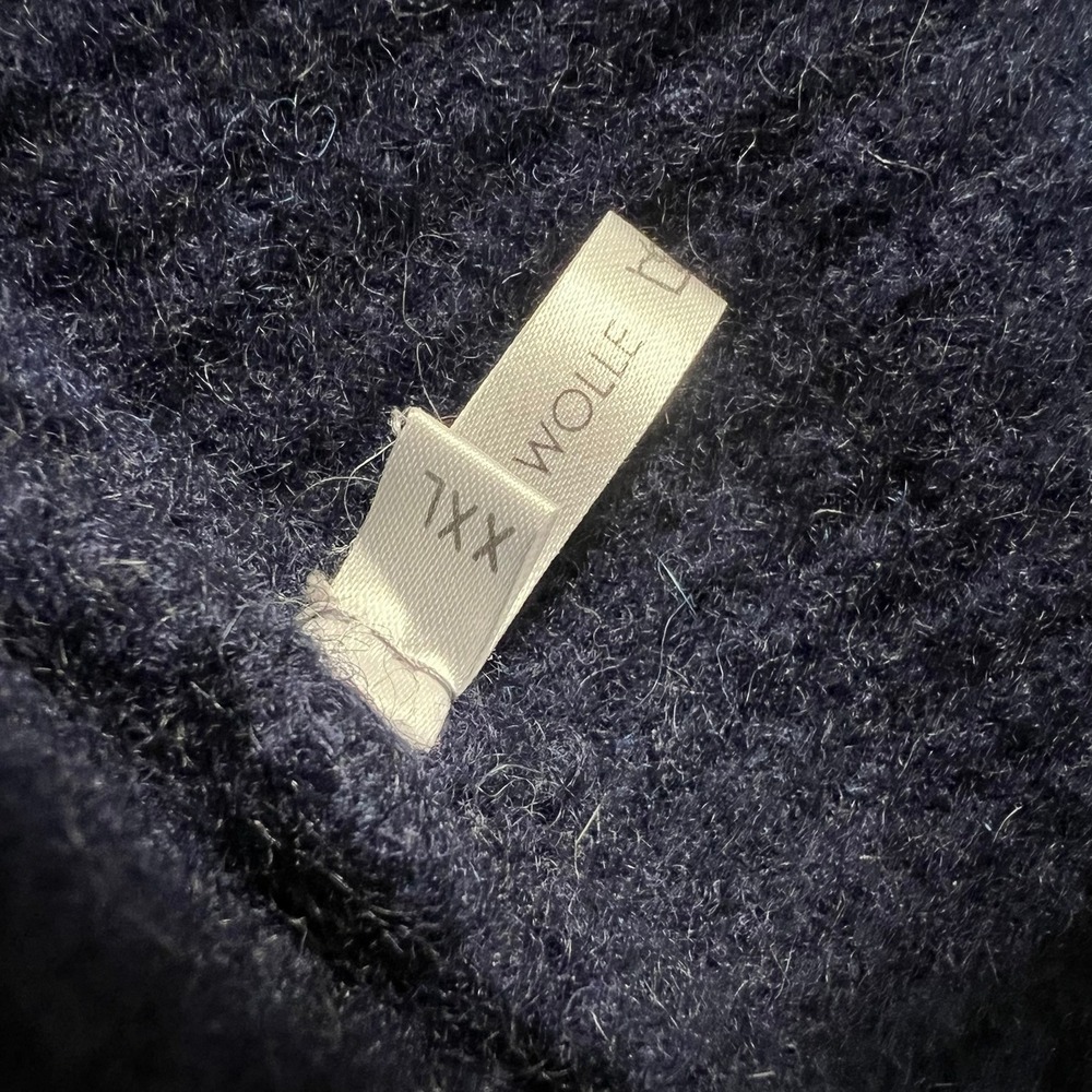 Dachstein Woolwear Mens XXL Navy Full Zip Boiled Wool Sweater Austria Vintage - Picture 6 of 10